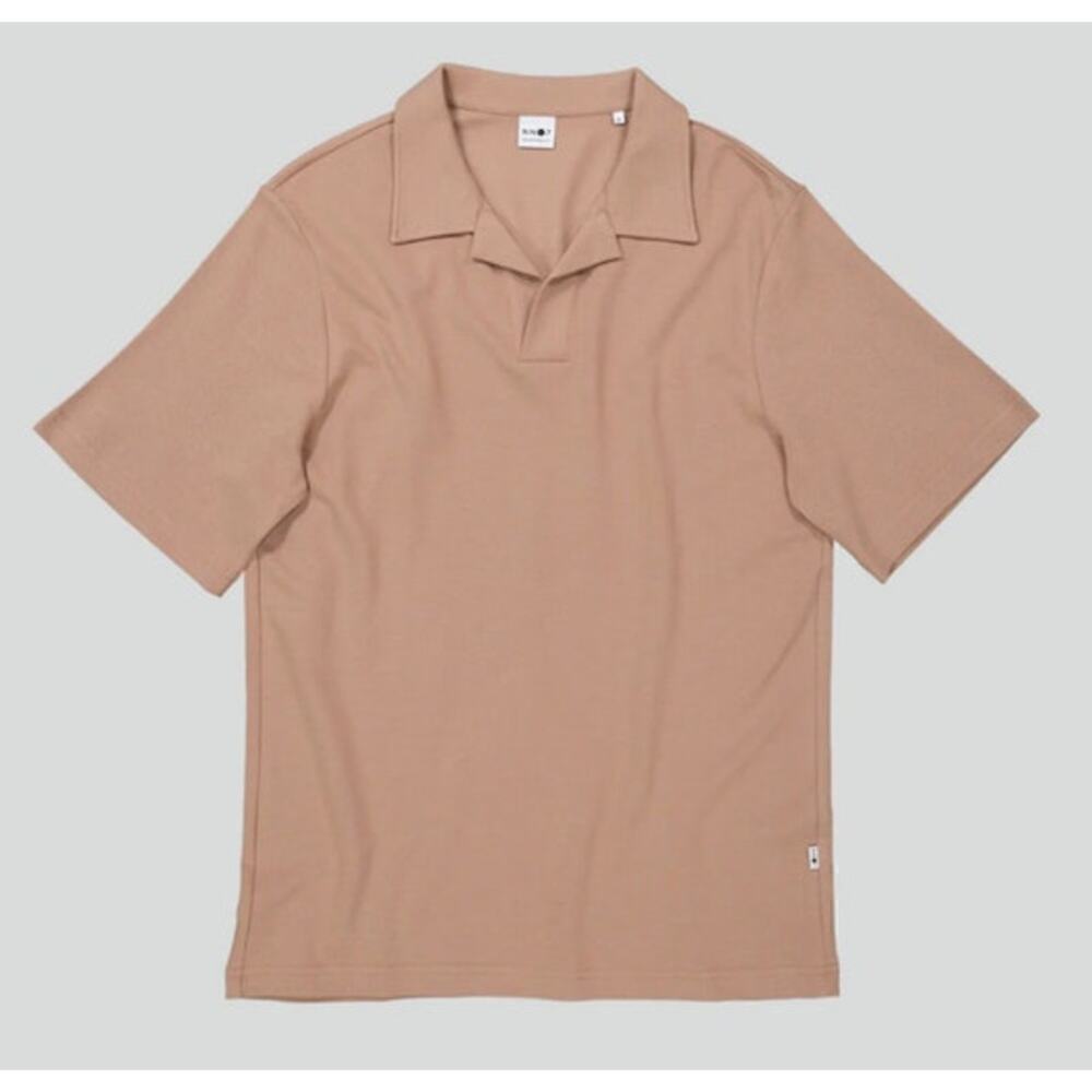 NN07 $120 No Nationality Men's Ross SS Knit Short Sleeve Polo Brown XL